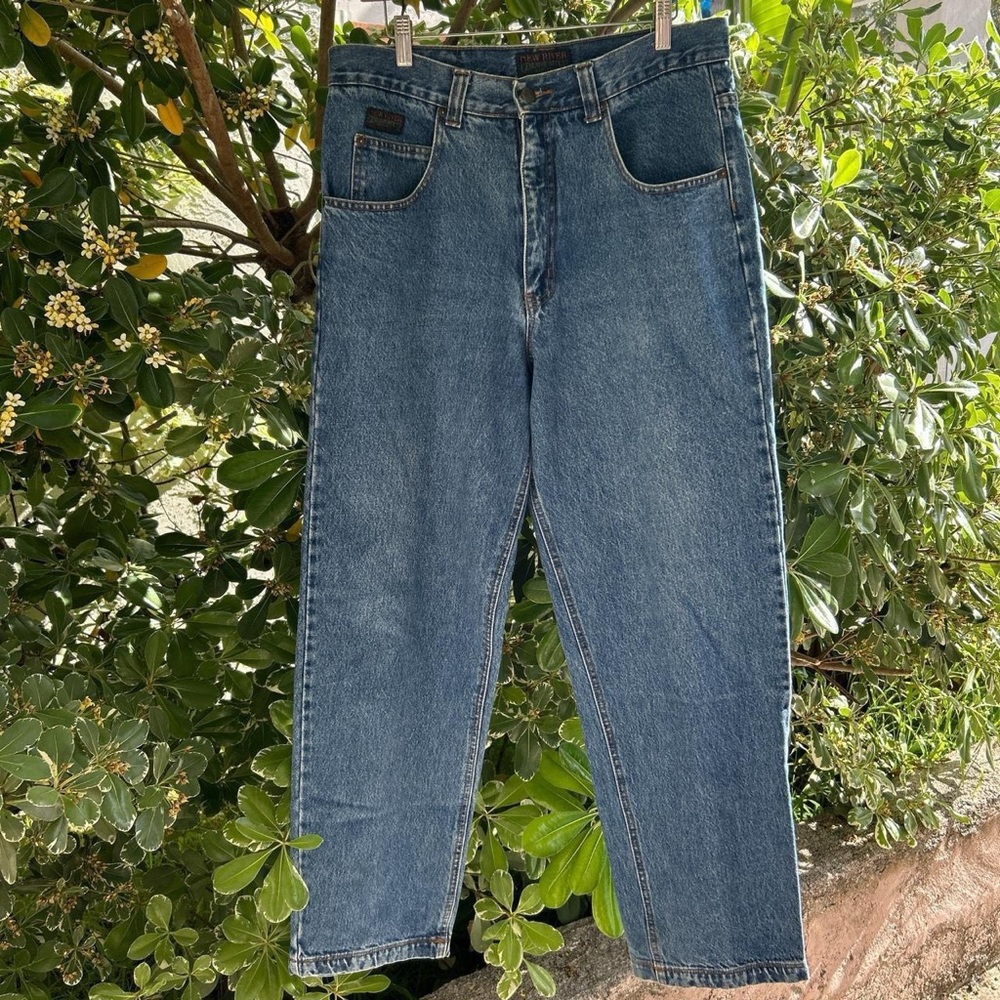 Vintage 1990s New River Jeans Blue Denim Tagged 34x32 (Fits 33x31)
